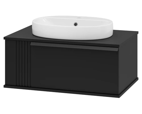 Тумба под раковину Brevita Savoy - 80 подвесная (черная)