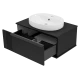 Тумба под раковину Brevita Savoy - 80 подвесная (черная)