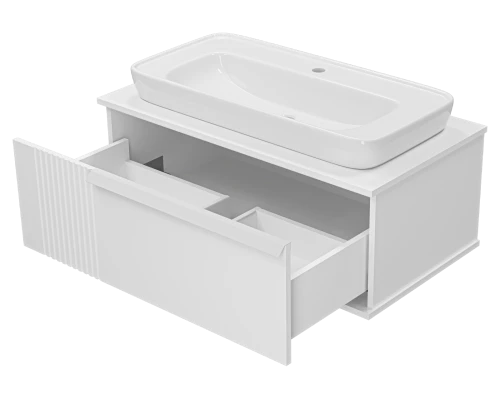 Тумба под раковину Brevita Savoy - 90 подвесная (белая)