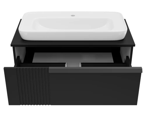 Тумба под раковину Brevita Savoy - 90 подвесная (черная)