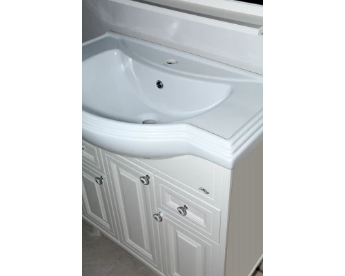 Тумба под раковину Misty Шармель 105 с 2-мя ящиками бежевая эмаль Л-Шрм01105-5812Я