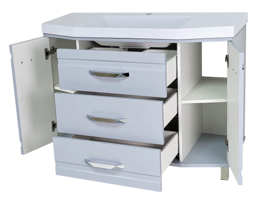 Тумба под раковину Misty Терра - 110 с 3 ящ. серая П-Тер01110-01503Я