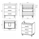 Тумба под раковину Misty Терра - 70 с 3 ящ. белая П-Тер01070-0113Я