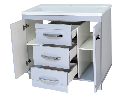 Тумба под раковину Misty Терра - 90 с 3 ящ. серая П-Тер01090-01503Я