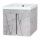Тумба под раковину Misty Торос - 60 подвесная (серый мрамор)
