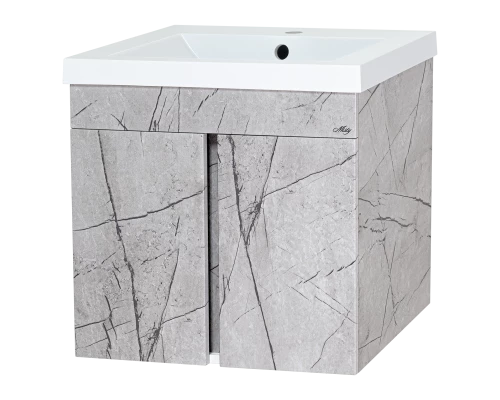 Тумба под раковину Misty Торос - 100 подвесная (серый мрамор)