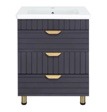 Тумба под раковину Brevita Gloster - 60 (графит)