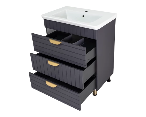 Тумба под раковину Brevita Gloster - 70 (графит)