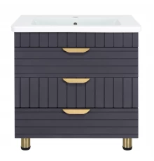 Тумба под раковину Brevita Gloster - 80 (графит)
