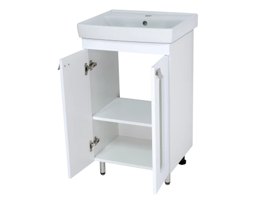 Тумба под раковину Misty Урал - 50 прямая со стеклом Э-Ура-01050-021Н