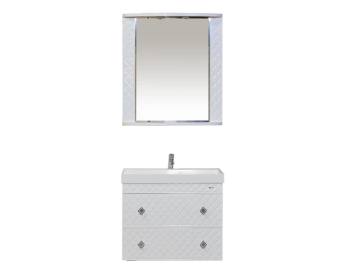 Тумба под раковину Misty Valencia - 80 Тумба ПОДВЕСНАЯ с 2 ящ. белая Л-Вал01080-011П2Я