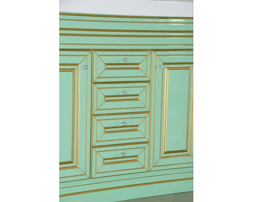 Тумба под раковину Misty Vena - 75 Тумба с 3 ящ.салатовая/ патина Л-Вен01075-0733Я