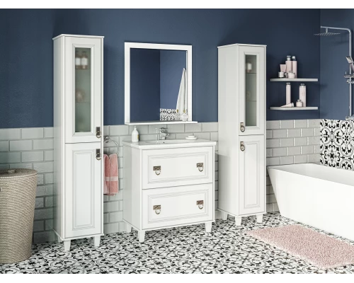 Тумба под раковину Misty Версаль - 80 с 2 ящ. белая П-Вер07080-0112Я