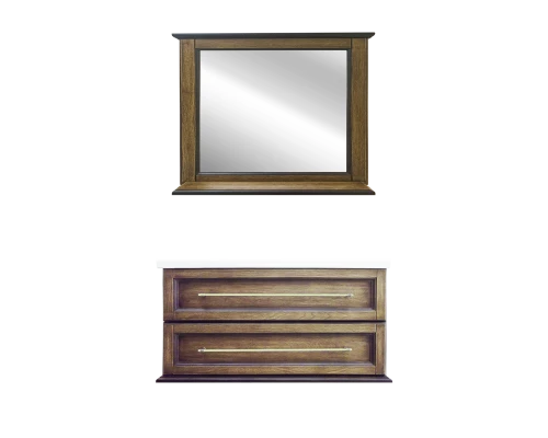 Тумба под раковину Misty Винтаж -100 Тумба подвесная с 2 ящ. дуб П-Вин01100-31542ЯП