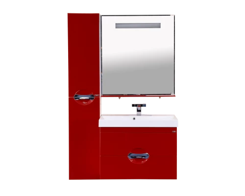 Тумба под раковину Misty Жасмин - 75 Тумба подвесная с 2 ящ. красная эмаль П-Жас01075-041П2Я