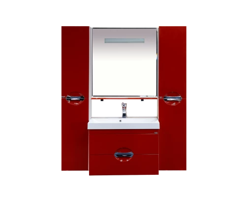 Тумба под раковину Misty Жасмин - 75 Тумба подвесная с 2 ящ. красная эмаль П-Жас01075-041П2Я