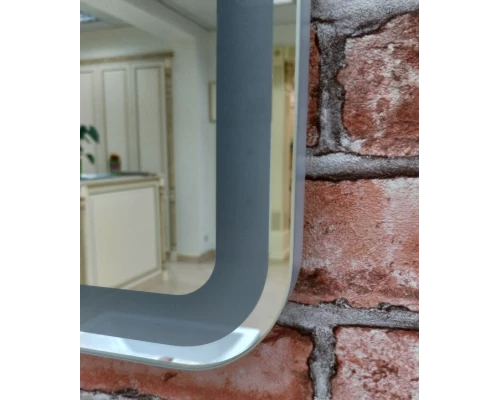 Зеркало Misty 3 Неон - Зеркало LED500х800 сенсор на корпусе (с круглыми углами) П-Нео050080-3ПРСНККУ