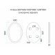 Зеркало Misty 4 Неон - Зеркало LED600х800 сенсор на зеркале(овальное) П-Нео060080-4ОВСНЗ