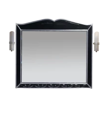 Зеркало Misty Анжелика - 100 Зеркало черн. сусальн. серебро со светильниками Л-Анж02100-421Св