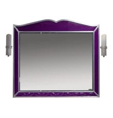 Зеркало Misty Анжелика - 100 Зеркало сиреневоесусальное серебро со светильниками Л-Анж02100-411Св