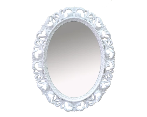 Зеркало Misty Аврора O.1021.BA.ZA col 131 Зеркало 750х945 (белый, овальное)