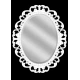 Зеркало Misty Аврора O.1076.PA.ZA col 131 Зеркало 820х1020 (белый, овальное)