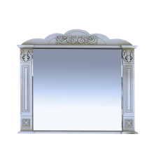 Зеркало Misty Барокко 100 Зеркало белое патина Л-Бар02100-013