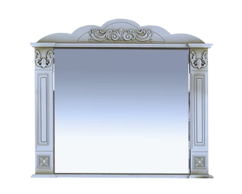 Зеркало Misty Барокко 100 Зеркало белое патина Л-Бар02100-013