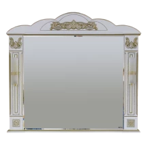 Зеркало Misty Барокко 120 зеркало белое патина Л-Бар02120-013