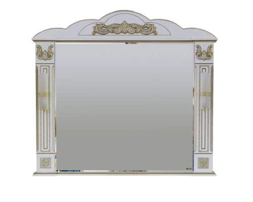 Зеркало Misty Барокко 120 зеркало белое патина Л-Бар02120-013