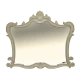 Зеркало Misty Bianco 120 бежевое сусальное золото Л-Бья02120-381