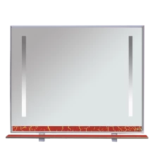 Зеркало Misty Джулия -105 Зеркало с полочкой 12 КРАКОЛЕТ красный Л-Джу03105-0413