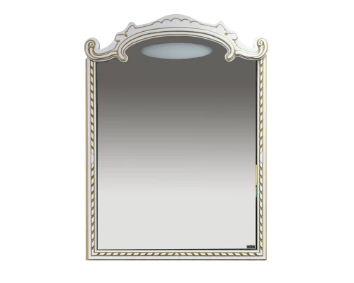 Зеркало Misty Элис - 90 Зеркало белое патина/стекло Л-Эли02090-013