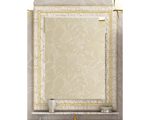 Зеркало Misty Fresko 75 краколет белый патина Л-Фре03075-0117