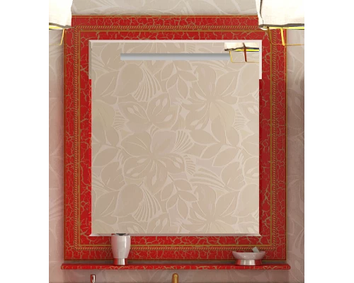 Зеркало Misty Fresko 75 краколет красный патина Л-Фре03075-0417
