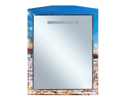 Зеркало Misty Манхеттен - 75 с полкой (свет) П-Мнх03075-221Св