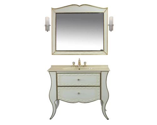 Зеркало Misty Анжелика 100 бежевое сусальное золото Л-Анж02100-381Св