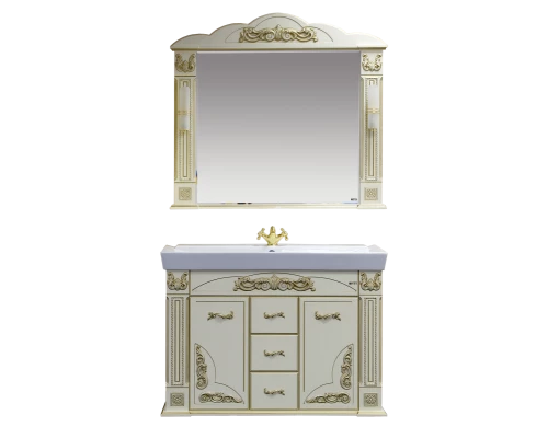 Зеркало Misty Барокко 120 Зеркало бежевое патина Л-Бар02120-033