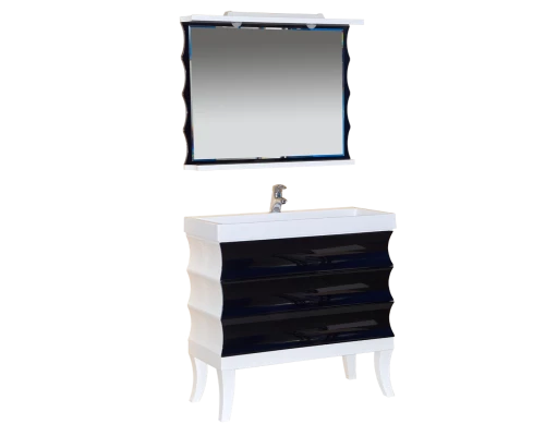 Зеркало Misty Чикаго-100 Зеркало чёрно-белое со светом Л-Чик02100-241Св