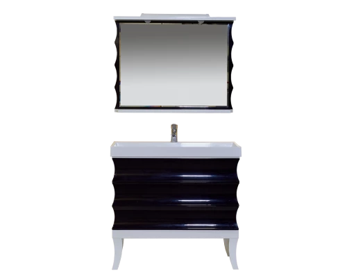 Зеркало Misty Чикаго-100 Зеркало чёрно-белое со светом Л-Чик02100-241Св