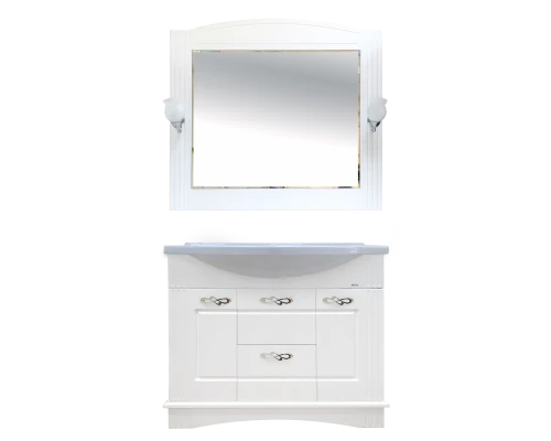 Зеркало Misty Эльбрус -100 Зеркало белая эмаль П-Эль02100-011