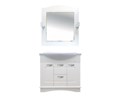 Зеркало Misty Эльбрус - 80 Зеркало белая эмаль П-Эль02080-011