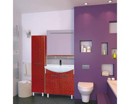 Зеркало Misty Джулия - 85 Зеркало с полочкой 12 КРАКОЛЕТ красный Л-Джу03085-0413