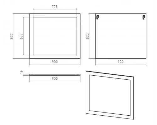 Зеркало Misty Купер - 90 в раме П-Куп02090-012