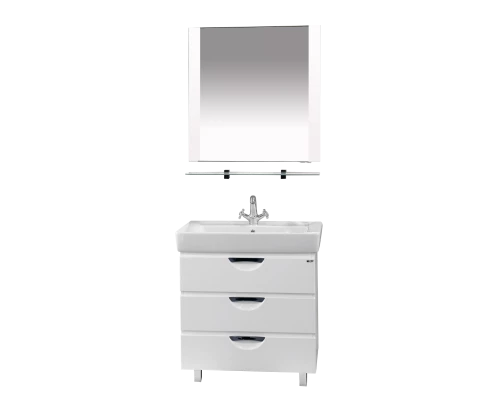 Зеркало Misty Орхидея - 70 с полочкой белое П-Жас03070-011