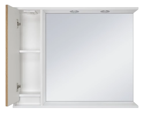 Зеркальный шкаф Misty Адриана - 90 с полочкой левый П-Адр03090-01Л
