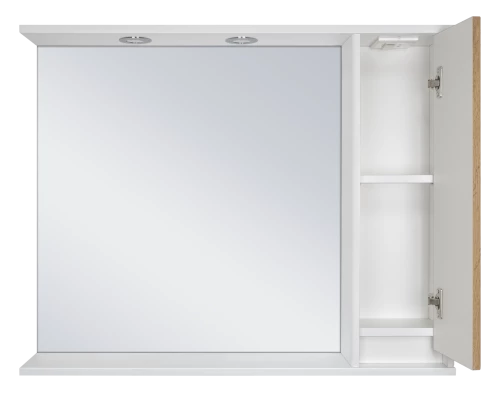 Зеркальный шкаф Misty Адриана - 90 с полочкой правый П-Адр03090-01П