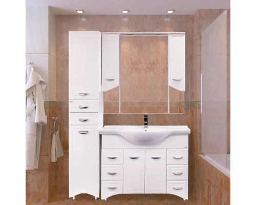 Зеркальный шкаф Misty Дрея-105 Зеркало - шкаф(свет) Э-Дре02105-01Св