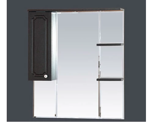 Зеркальный шкаф Misty Александра - 85 зеркало-шкаф лев. (свет) ВЕНГЕ П-Але04085-052СвЛ