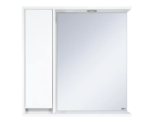 Зеркальный шкаф Misty Алиса - 75 белый левый Э-Али04075-01Л